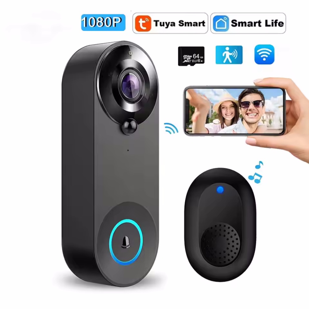 Home Security Technician - Tuya 1080P Wireless WIFI Campanello Videocitofono