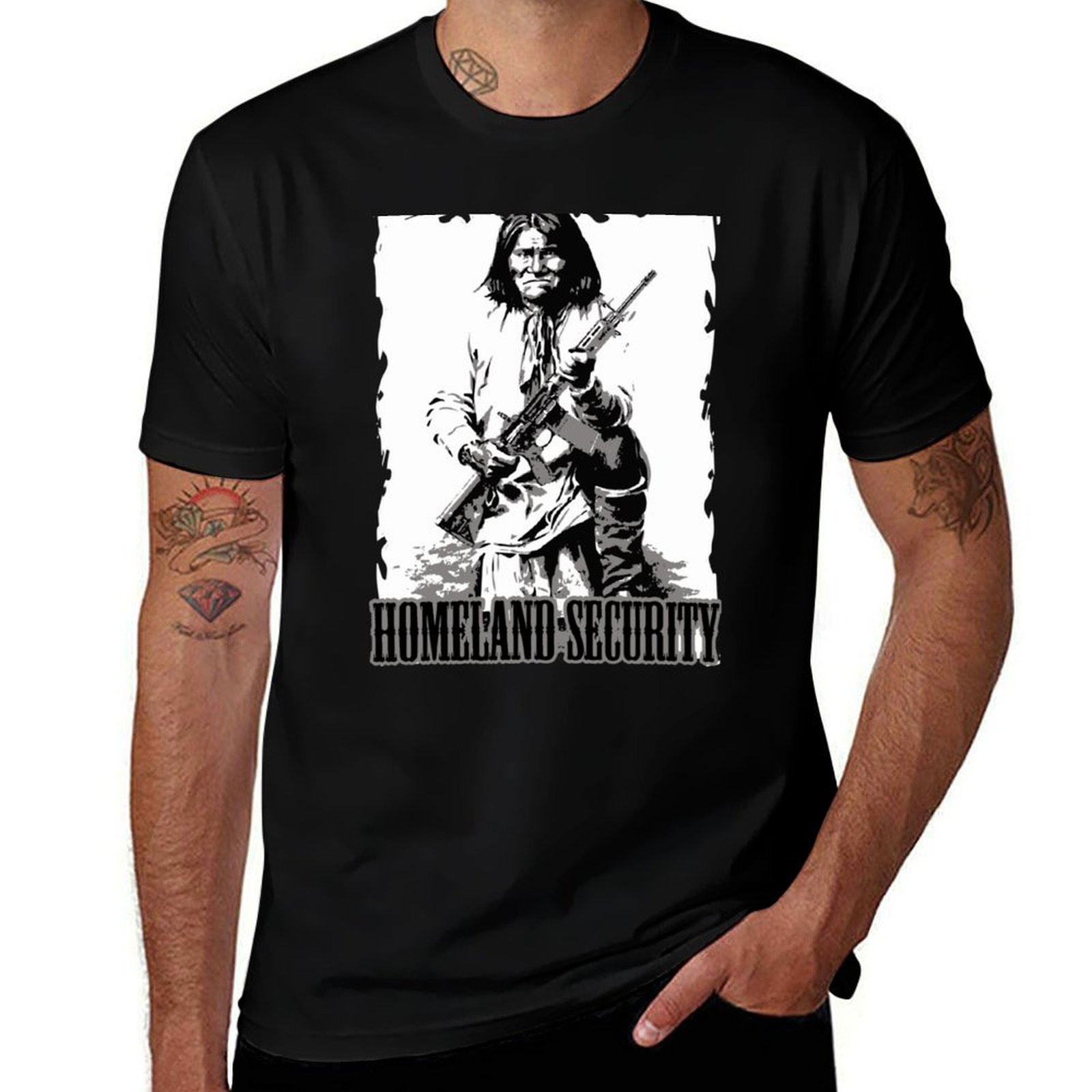 Home Security Land - T-shirt Geronimo Home Land Security T-shirt
