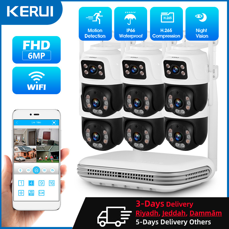 Home Security Video - KERUI Impermeabile 6MP HD Wireless Dual