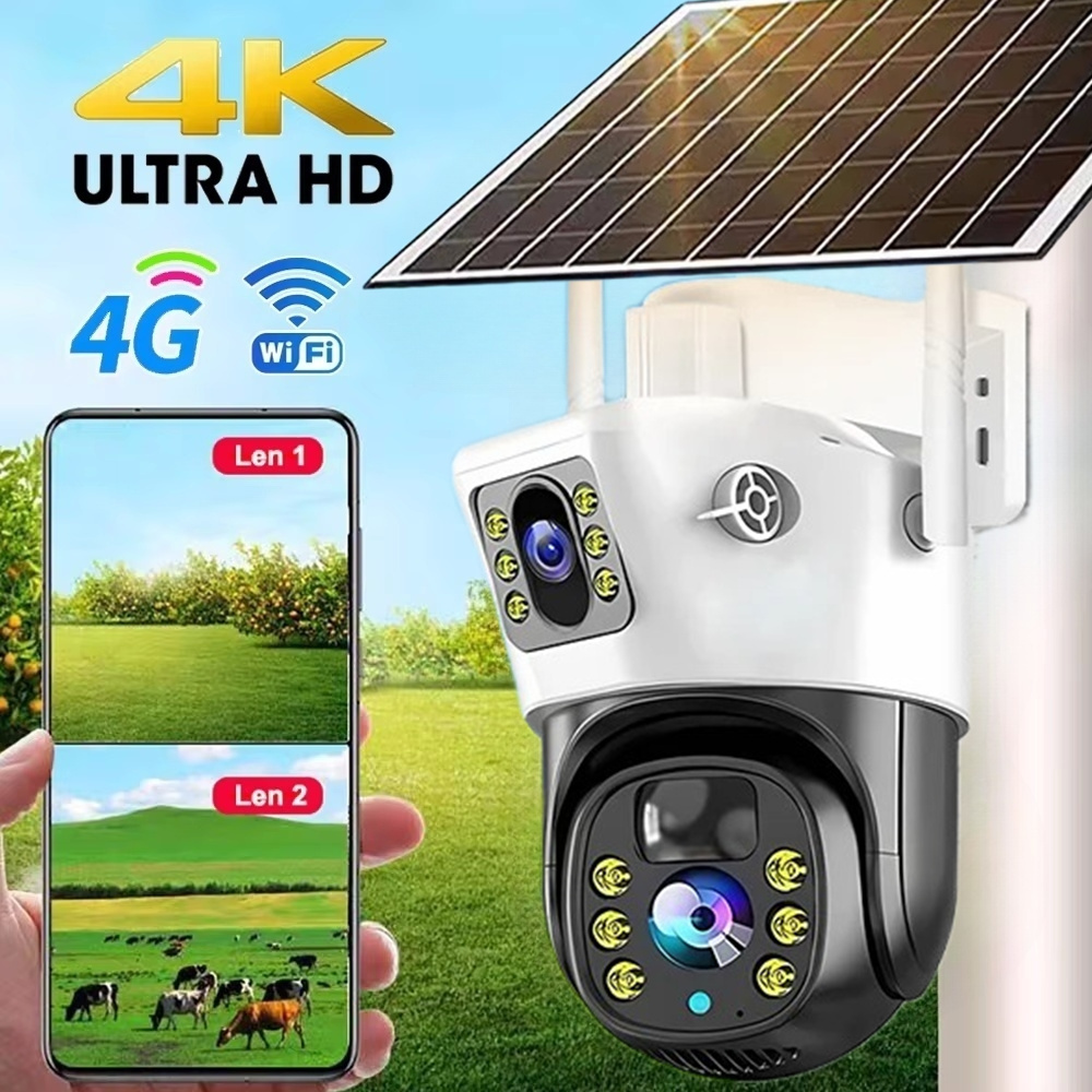 Ip Camera Outdoor 4K - Telecamera Solare 4G / WiFi con