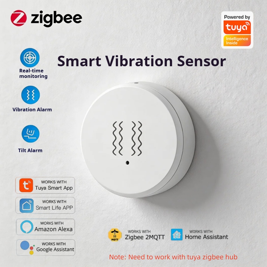 Home Security App - Sensore di Vibrazione Intelligente Tuya Zigbee,