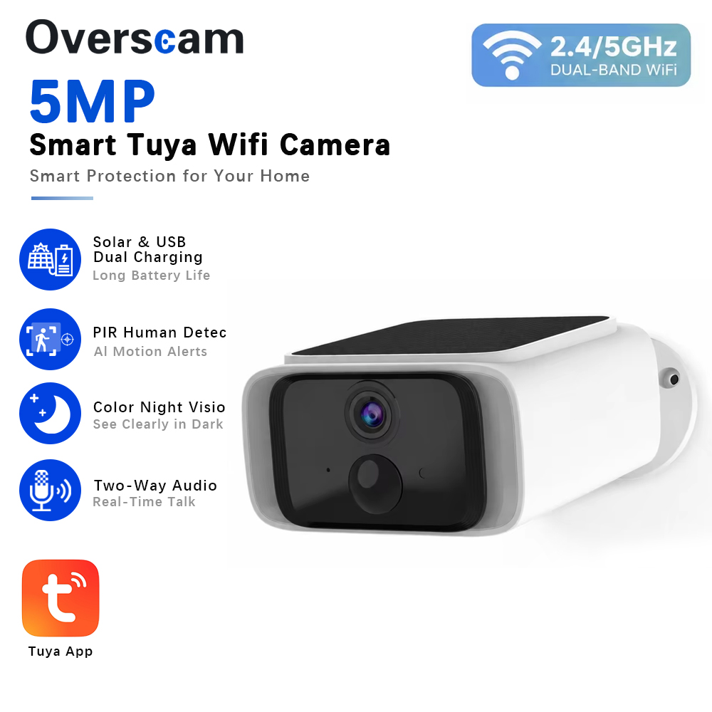 Home Security Technician - Telecamera di sicurezza solare Tuya 5MP