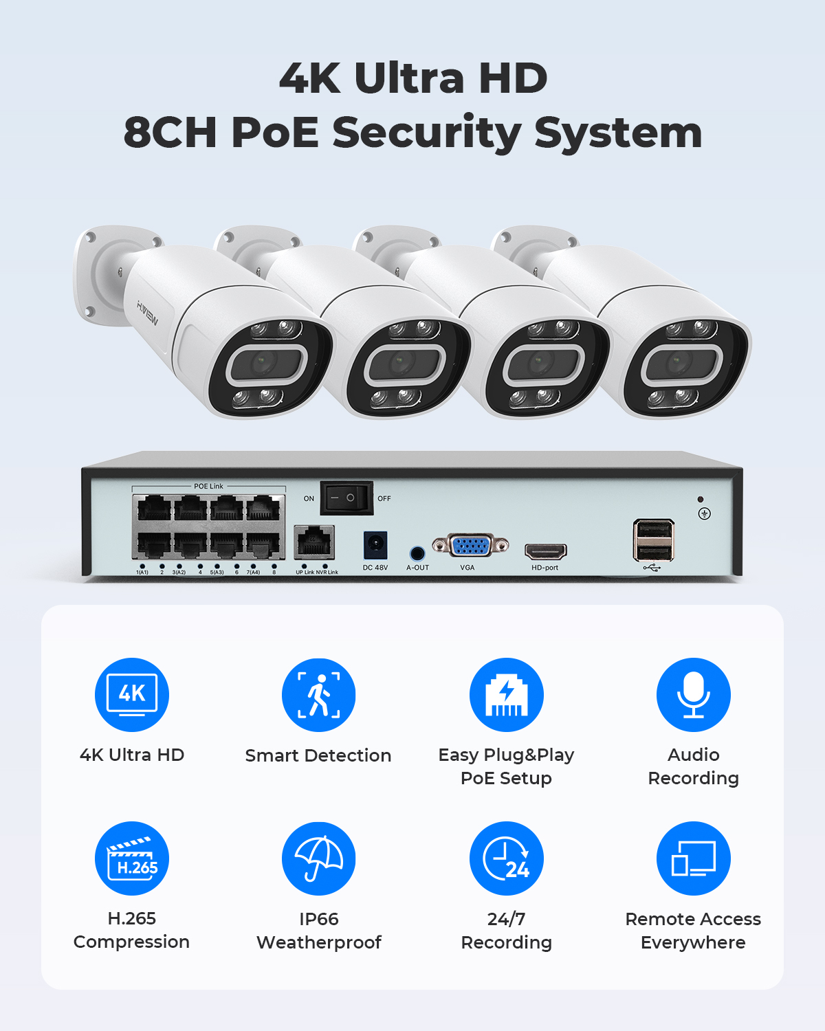 Sistema di Telecamere di Sicur - Ip Camera Outdoor 4K recensione e prezzo