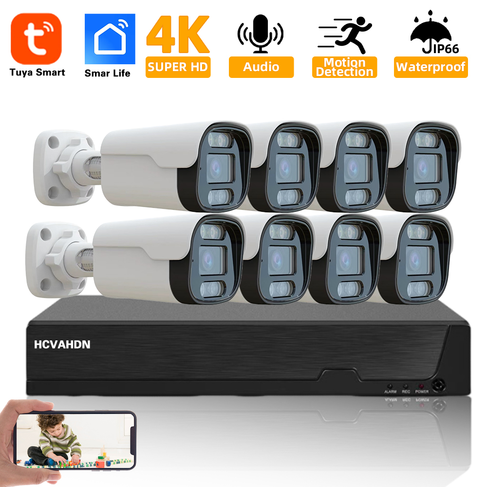 4K 8MP TUYA Security Kit 8CH P - Ip Camera Outdoor 4K recensione e prezzo